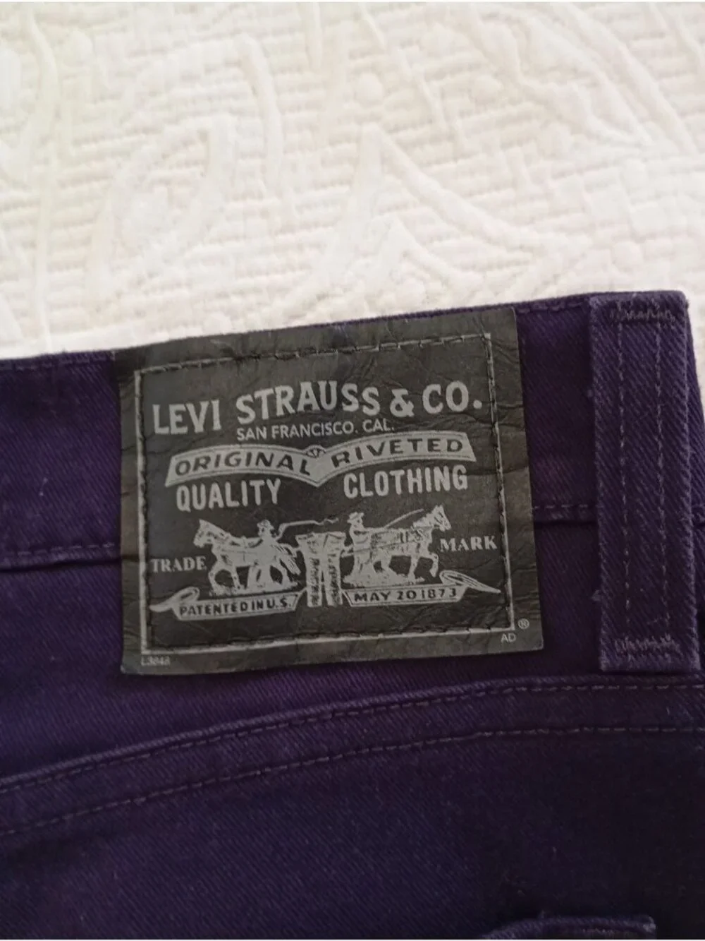 Levis 510 Super Skinny Purple Denim Jeans W32 L30 Mens Stretch Cotton